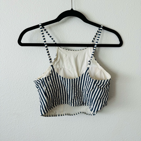 Lululemon Waterside Striped Bikini Top Navy and White - Picture 3 of 6